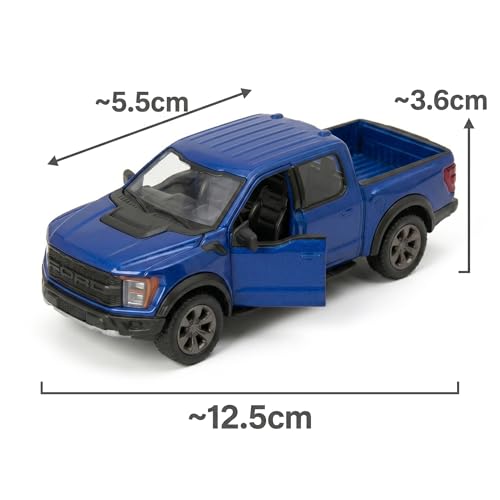 Image of Wizplex Kinsmart Ford F-150 Raptor R 1:36 Scale Officially Licensed Die-Cast Metal Car Model - Pull-Back Action Openable Doors Pick-Up Truck Collectible Toy