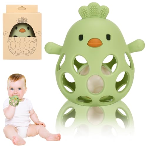 Venditer Juguetes Montessori Bebes 0-3-6-12 Meses Educativos, Juguete de pelota para bebé, Juguetes Bebes 1 año, Juguetes Sensoriales Bebe Sonajero Regalo Verde