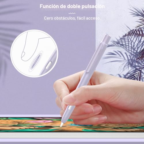 Funda para Apple Pencil 2ª Gen de PC duro con clip resistente y doble-tap 3