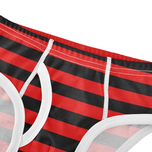 Black Red Stripe Toddler Boy's Underwear 2T4