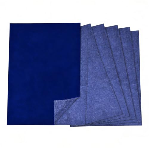 50 Stück Blatt Kohlepapier,A4 Papier Schwarz Graphitpapier Pauspapier Transferpapier Pauschpapier,Blaupapier Durchschlagpapier Abpauspapier Füllpapier Paper,für Papier Holz Leinwan Keramik (Blau)