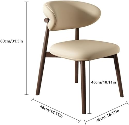 Miniatura 3 de Sillas de comedor, patas de metal sillas de comedor modernas sillas de cocina sin brazos con respaldo, Sillas para comedor (caqui)