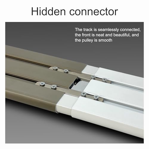 Kit rail de rideau double de plafond en aluminium blanc laiteux