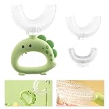 ZERRIOY Children U Shaped Toothbrushes with 2 More Brush Heads Manual Toothbrush Silicone Soft Brist