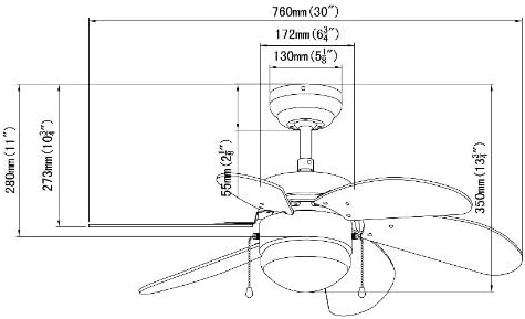 Hardware House 10-4852 Dual Mount, 6 Beechwood Blades Ceiling fan with 50 watts light, Satin Nickel
