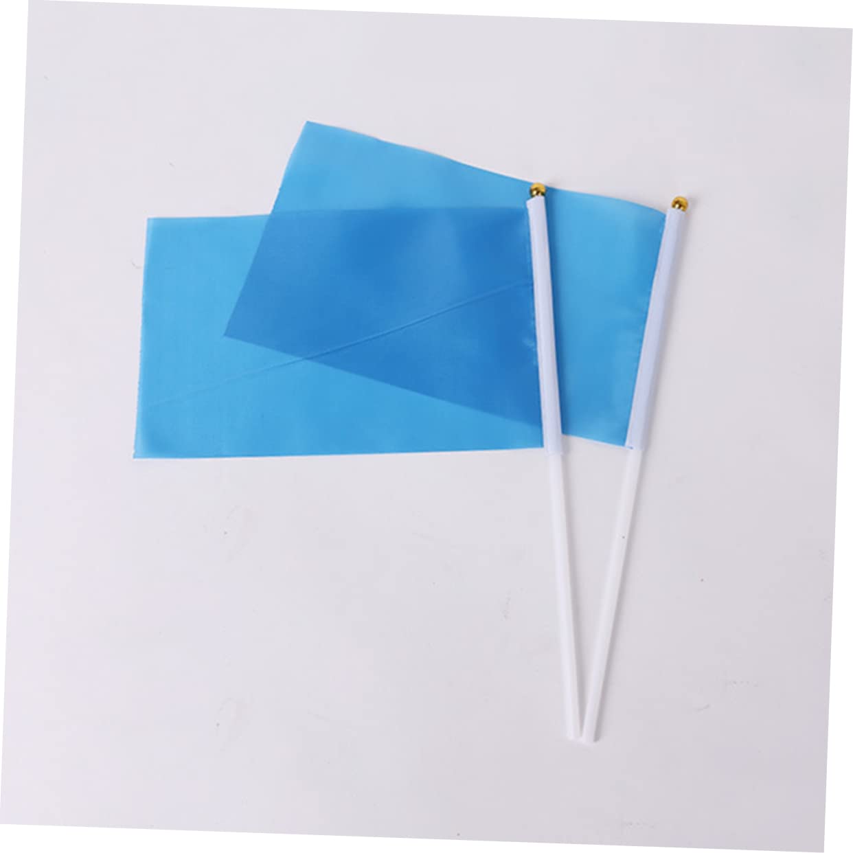 Bandierina a Mano Quadrata Blu 14x21 Cm in Poliestere 100 Pezzi