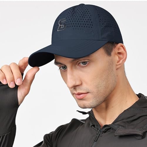 Image of Baseball Cap for Men Women, Men's Athletic Baseball Fitted Cap Classic Adjustable Plain Hat Quick Dry Trucker Hats