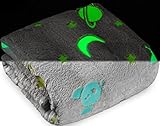 SP HOME GOODS Glow in The Dark Throw Blanket Gift for Girls and Kids Ages 4-14 and for Grandkids - [Galaxy] 50 x 60 Inches Fun, Cozy Fleece Throw Blanket