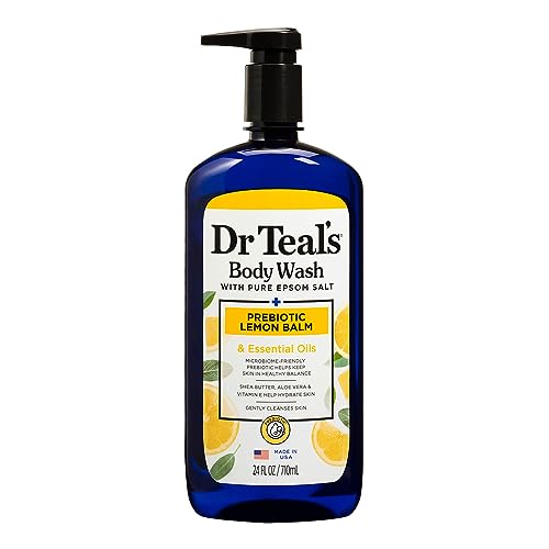 Dr Teals Epsom Salt Body Wash - Prebiotic Lemon Balm 710ml