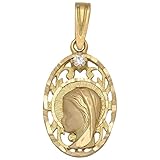 ♥ Dimensioni: 13 x 21 mm Medaglia in oro 18 KL. Vergine ragazza 13 x 21 mm. ES Perfecta ideali per a una ragazza che va a tomar su primera Comunione, Será un Souvenir per sempre