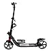 HLZ Trottinette Pliable Bars Scooter, Scooter Adulte, Scooter Roues, Kick Kick Adulte Portable avec Guidon réglable, PU Amortisseur Roue City avec Frein à Main, 100 kg de Charge, Non électriques