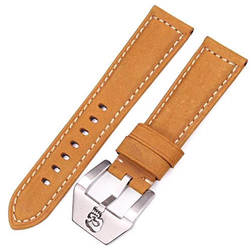 Bracelets de montre hommes 22mm cuir noir marron fermoir acier boucle montre femme