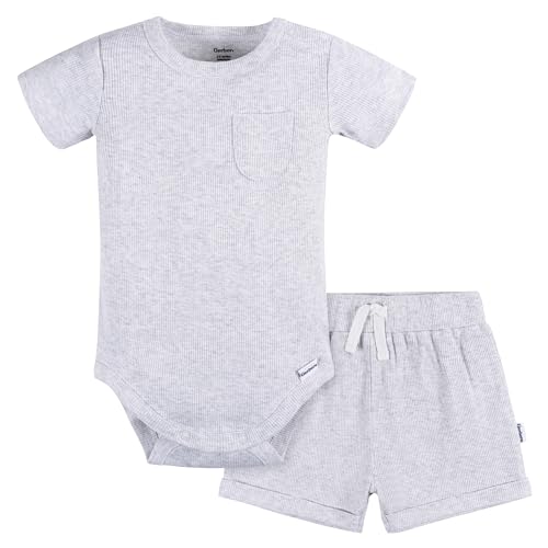 Image of Gerber Baby Bodysuit and Short Set