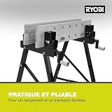 RYOBI Établi Pliable RWB02 Plateau Pivotant 0 à 80° Hauteur Réglable Métal - 4