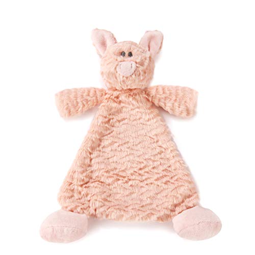 Demdaco Pudder Pig Pink Children's Plush Rattle Blankie #TOP29