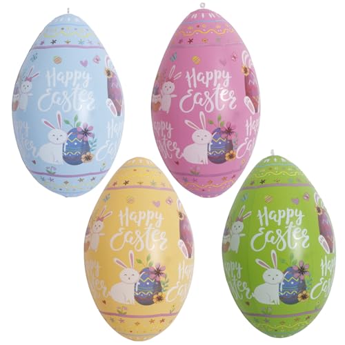 Huevos de Pascua inflables de 14 pulgadas decoraciones de Pascua para patio y fiesta exterior