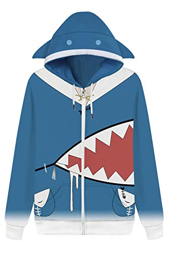Sudadera con capucha Gawr Gura cosplay unisex