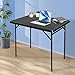 FROASISPRO Folding Table 3ft Rectangular All-Occasion Plastic Folding Event Table for Indoor and Outdoor, Portable Desk, Camping, Durable and Stable, HDPE and Steel, Wide Application, Black