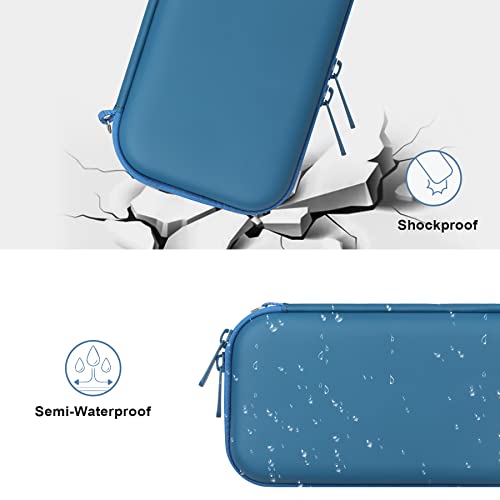 Bovke Hard Travel Case For Asthma Inhaler, Inhaler Spacer For Kids And Adults, Masks, Inhaler Holder Asthma Carrying Bag With Mesh Pocket For Medicine And Other Accessories, Blue (Case Only) #TOP4