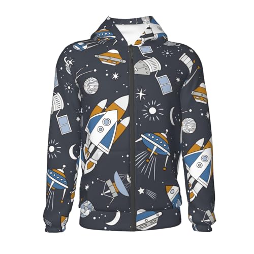 Space Cars Kid Hoodies Boys Zip Up Sweatshirts Girls Pullover with Pocket2