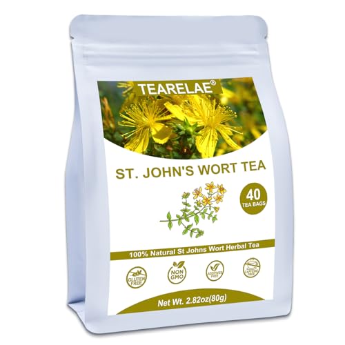 TEARELAE St. Johns Wort Tea Bags 40 Count Dried St Johns Wort Herb