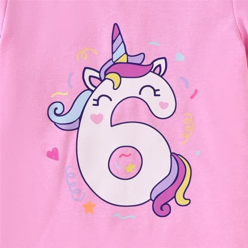 Image of 6th Birthday Outfit for Girls 6 Year Old Six Sixth Shirt Skirt Birthday Outfit