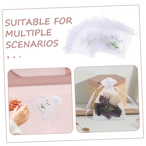 20 bolsas de malla con cincho para lavanda y especias miniatura 3