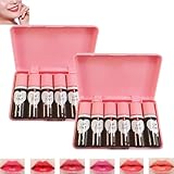 RENTANAC Dragon Rance Mini Lip Tint, Dragon Rance 6 Colors Mini Korean Lip Tint, Lipstick Dragon Rance, Multi-Use Lip And Cheek Tint, Long Lasting Non-Stick Cup Waterproof