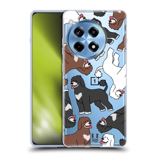 Head Case Designs Portuguese Water Dog Breed Patterns 8 Soft Gel Case Compatible with OnePlus 12R
