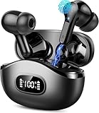 Wireless Earbuds, 2025 Bluetooth Headphones 5.3 HiFi Stereo Ear buds with ENC Noise Cancelling Mics, 40H Bluetooth Earbuds with Dual LED Display Charging Case, IP7 Waterproof Earphones for Android iOS