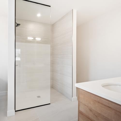 yabaduu Lámina protectora de privacidad para mampara de ducha y cristal, opaca, resistente al agua, decorativa, para cuarto de baño o ducha, autoadhesiva, 28 unidades, 100 x 180 cm