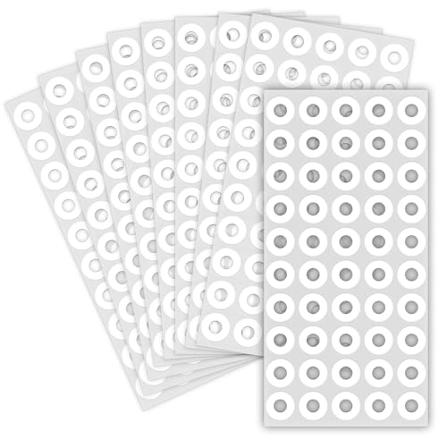 2500 Pcs White Hole Reinforcement Stickers Round Self-Adhesive 0.25 Diameter Hole Labels for School Home Paper Sheet Binder