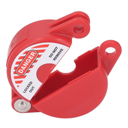 Asixxsix Gate Valve Lockout Device, ABS Coded Lock Faucet Lock Device with Code Lock, 0000 Initial Lock Password Outdoor Water Spigot Lock Device for 1 to 2 1/2in Gate Valve Handle