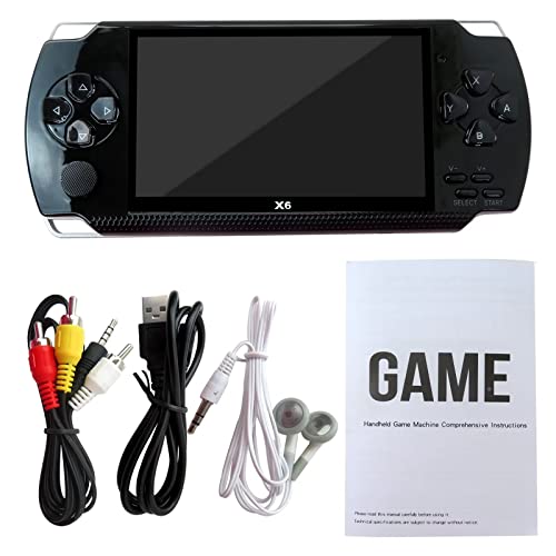 10000 Games Built-in 4.3'' Portable Retro Handheld Game Console Video Game 8GB 128-Bit Built-in 10000+Games(Black)