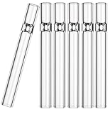 6-Piece Borosilicate Glass Tubes 4-inch Length Clear Material Suitable for Glassblowing, Laboratory, DIY, and Industrial Science Reusable