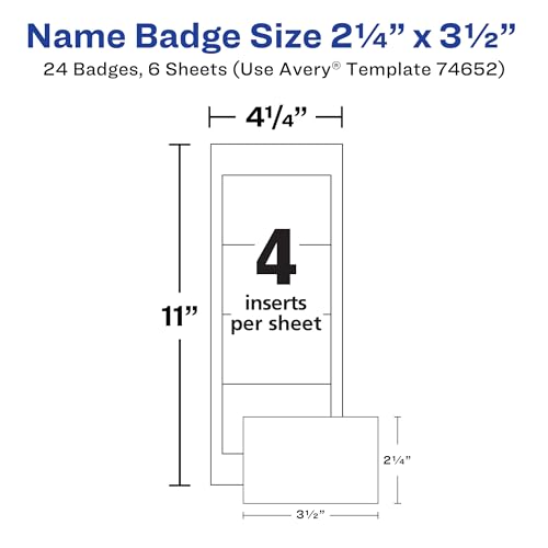 Image of Avery 379595 ID Badge Holders Clear 24 /Pack (74652)