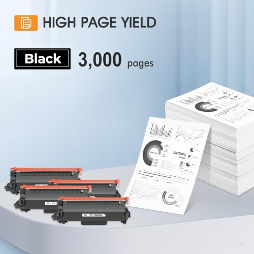 Image of TN830 TN830XL 830 XL /V /R Toner for Brother Printer DCP-L2640DW HL-L2460DW | Compatible for Brother MFC-L2820DW TN-830 TN-830XL TN 830 XL Cartridge HL-L2405W HL-L2400D Printer High Yield 4 Black Printer