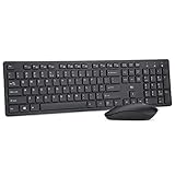 Wireless Keyboard and Mouse Combo - Rii Standard Office PC Keyboard and Optical Wireless Mice for Windows/Android TV Box/Raspberry Pi/PC/Laptop/PS3/4/