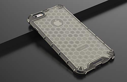 Image of Glasgow Back Case Cover Compatible with Apple iPhone 6 (Honeycomb Pattern) - Black