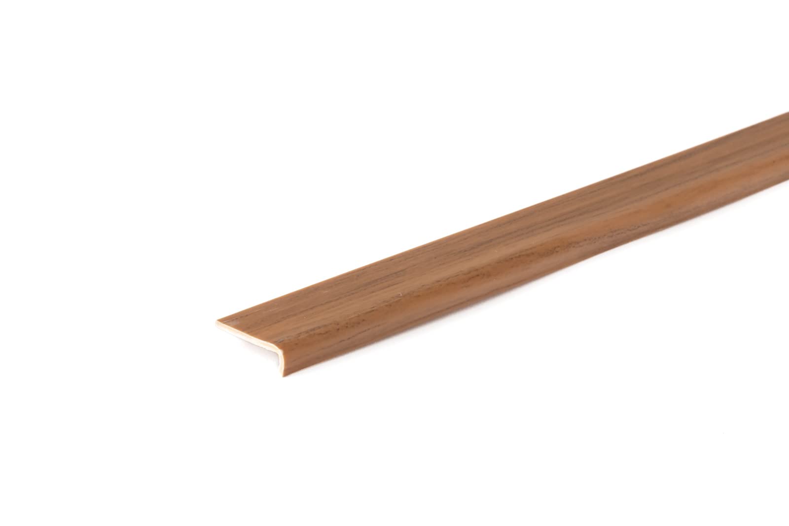 Wood Effect Plastic PVC Corner 90° 2.5 Meters Angle Wall Guard Edge Protector TMW Profiles (Walnut, 17x5 mm)