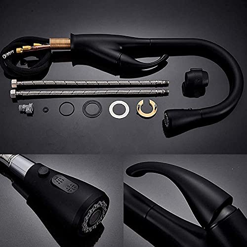 Grifo de cocina mate black para fregaderos modernos de diseño 2