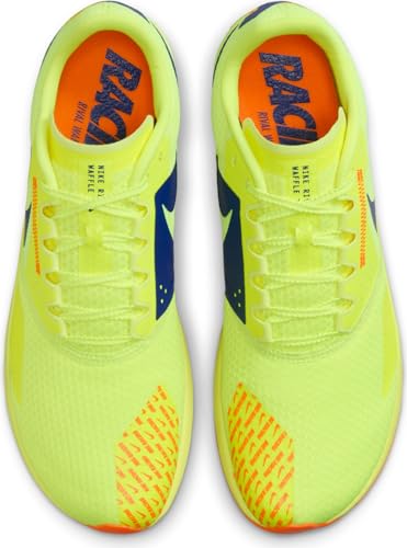 Nike Rival Waffle 6 Road and Cross-Country Racing Shoes (DX7998-701, Volt/Total Orange/Total Orange/Concord) Size 8.54