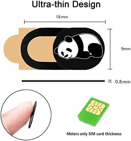 JeoPoom Webcam Cover[8 Pack], 18 * 9 * 0.7mm Cute Animal Laptop Camera Cover Slide, Ultra-Thin Funny Camera Privacy Cover Sliding for Laptops, Smart Phones, Tablets