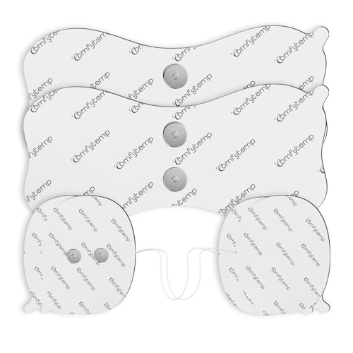 Comfytemp TENS Gerät Elektroden Pads（nur für K6122/K6114）, （2+2）er-Pack Kabellose Pads（6x13/7x9cm） Wiederverwendbare, hochwertigem Selbstklebeleistung und nicht reizendem Elektrotherapie