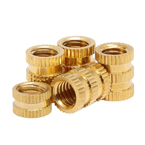 M6 Insertos roscados,50 piezas M6*4 * 8 Inserto de conjunto de calor de Cobre,tuercas de hardware de rosca hembra estándar para componentes de plástico e impresión 3D