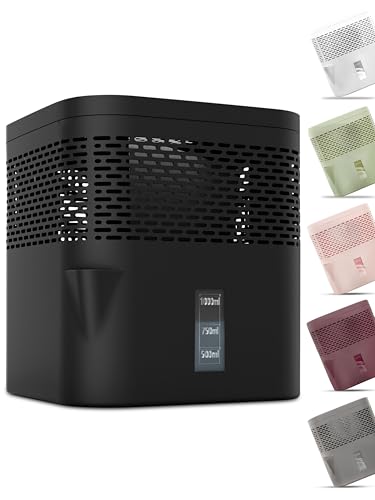 BonAura® AirOne Lite Badezimmer & Küche Luftentfeuchter ohne Strom mit 360° Belüftung I Raumentfeuchter mit Ausgießer & 450g Luftentfeuchter Granulat I Raum Entfeuchter bis 16m²