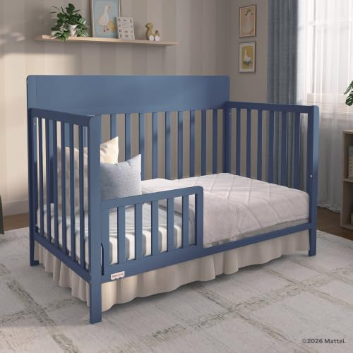 Fisher-Price Meadowbrook 4-in-1 Convertible Full Size Baby Crib, Wooden Nursery Furniture, Converts to Toddler Bed with Guardrail, Daybed & Full-Size Bed, Greenguard Gold & BSA Certified, Blue - image 9
