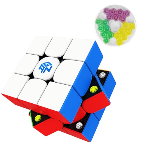 Bukefuno GAN 356 M versión estándar 3x3 velocidad magnética cubo mágico sin pegatinas GAN356 M con GES extra 3x3 velocidad rompecabezas cubo GAN 356M magia (estándar ver 2020)