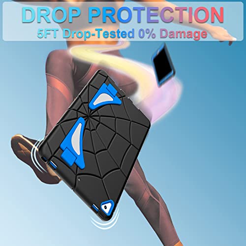 Image of Nitupai iPad 9th Generation Case iPad 8th Generation Case iPad 7th Generation Case 10.2 inch Case for Kids 2021 /2020 /2019 iPad 9 8 7 Gen Case Shockproof Rugged Protective 10.2 inch Cover, Black+Blue