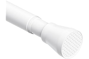 White Tension Curtain Rod for Windows 28 to 48 inch